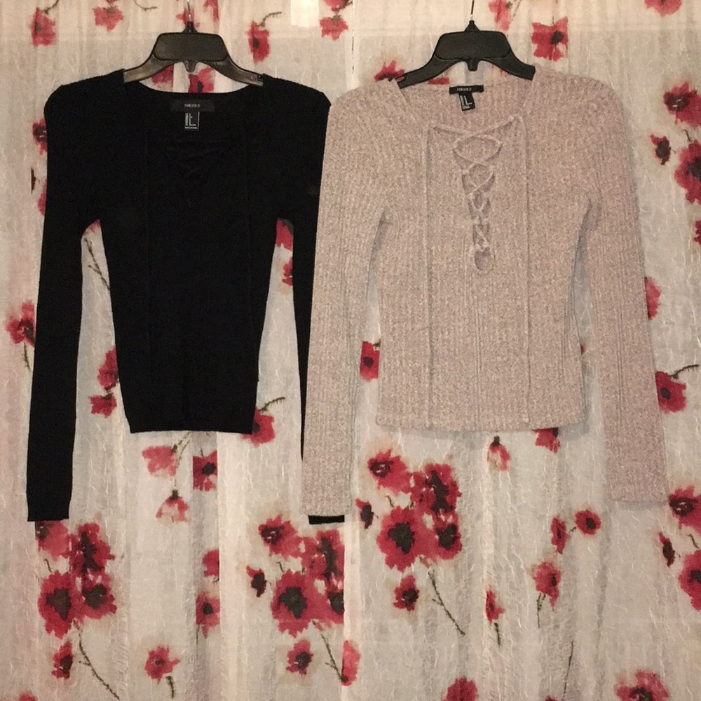 Forever 21 lace up shirts✨